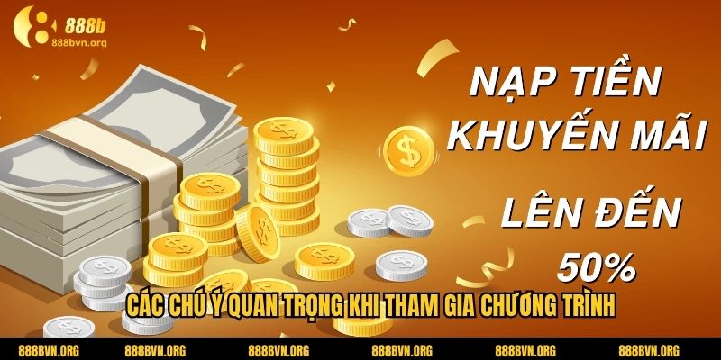Các chú ý quan trọng khi tham gia chương trình